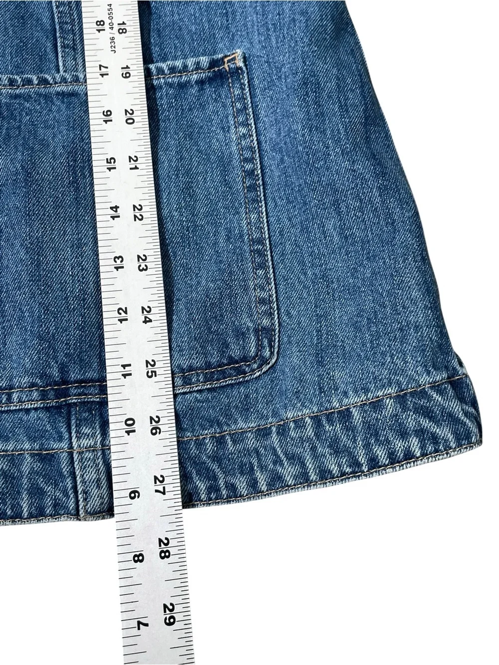 GAP Puff Sleeve Denim Field Surplus Jacket Belted Blue Trench Women's Sz L